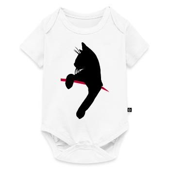 Chat dans la poche - Illustrations drôles Graphique - Body à manches courtes Premium Bébé - blanc - Devant