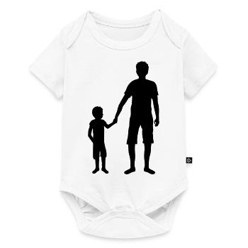 child team father dad and son father's day dad family - Baby Premium short-sleeve bodysuit - white - Front