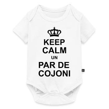 keep calm un par de cojoni kg10 - Baby Premium Kurzarmbody - Weiß - Vorne