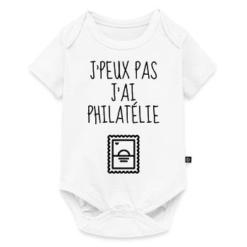 Philatéliste Stamp Philatelie Philatelist Stempel - Baby Premium short-sleeve bodysuit - white - Front