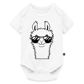 Lunettes de soleil Alpaca Cool - Body à manches courtes Premium Bébé - blanc - Devant