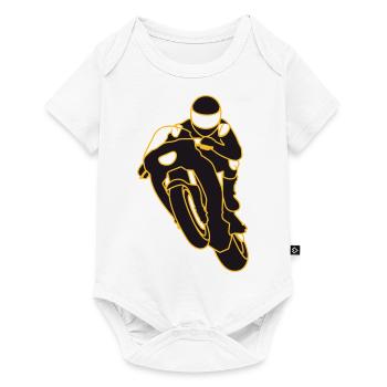 MotoGP Wheelie 2-coloré - Body à manches courtes Premium Bébé - blanc - Devant