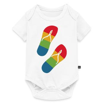 rainbow slippers - Baby Premium short-sleeve bodysuit - white - Front