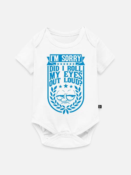 Roll My Eyes Out - Baby Premium Kurzarmbody - Weiß