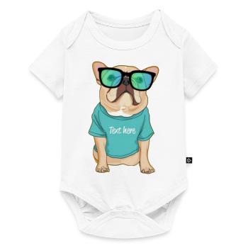 Chien carituriste - Body à manches courtes Premium Bébé - blanc - Devant
