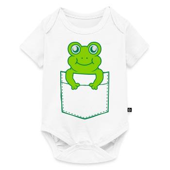 On the go Shirt Bag Frog Comic - Baby Premium short-sleeve bodysuit - white - Front