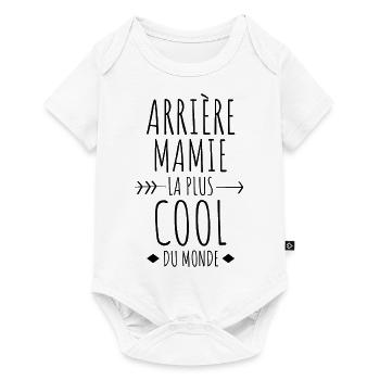 Mamie , Mamy , Grand Mere , Grand-Mère , Bébé - Body à manches courtes Premium Bébé - blanc - Devant