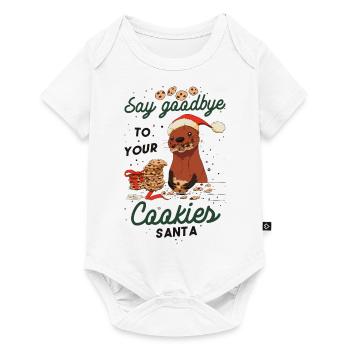 Loutre Cadeau de Noël Biscuits de Loutre Noël Noël - Body à manches courtes Premium Bébé - blanc - Devant