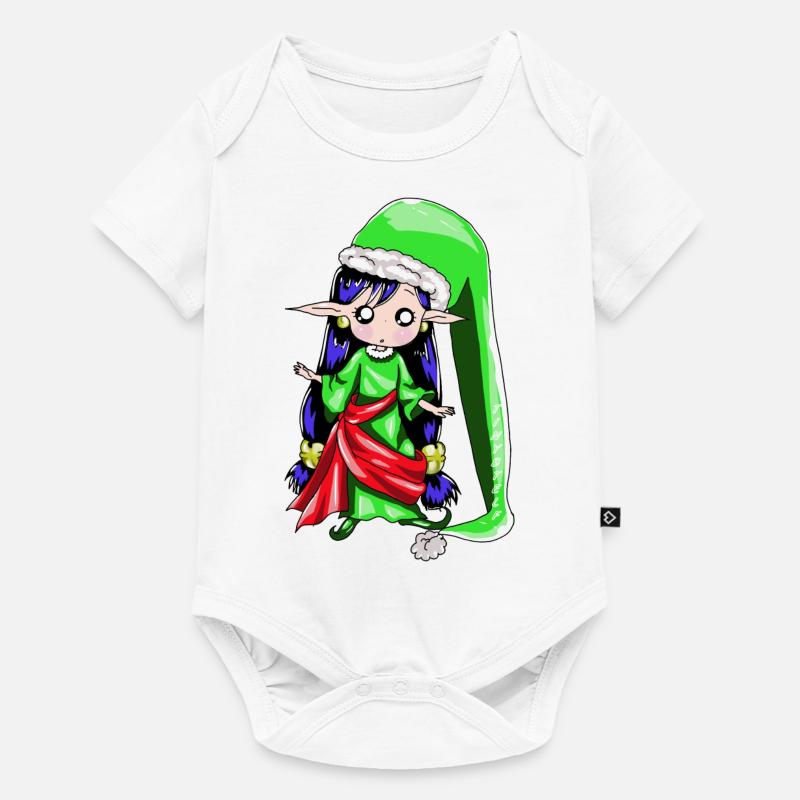 elfe de noel - Body à manches courtes Premium Bébé - blanc