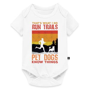 Trail Runner Running Jogging Jogger I Gift - Baby Premium short-sleeve bodysuit - white - Front