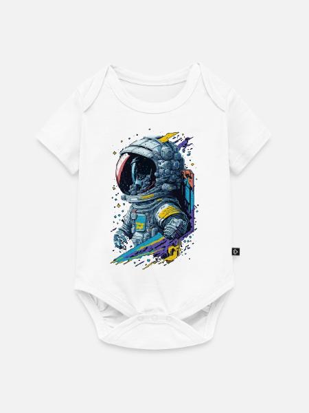 Astronaut - Baby Premium Kurzarmbody - Weiß