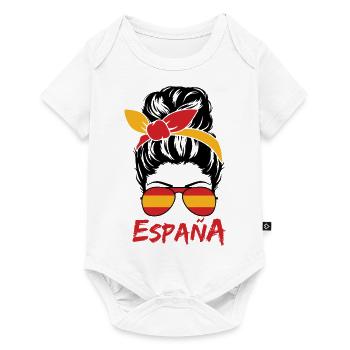Espana Spanische Frau Mädchen Motiv - Baby Premium Kurzarmbody - Weiß - Vorne