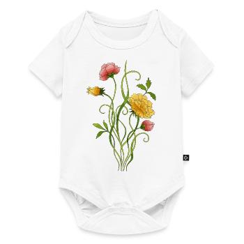 Flowers - Baby Premium short-sleeve bodysuit - white - Front