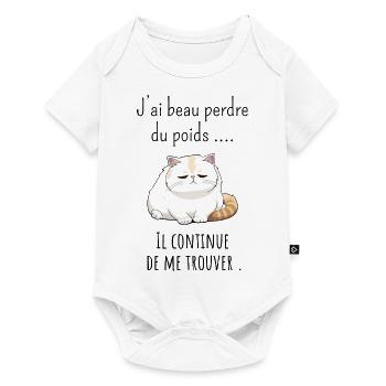 J’ai beau perdre poids il continue de me trouver - Body à manches courtes Premium Bébé - blanc - Devant