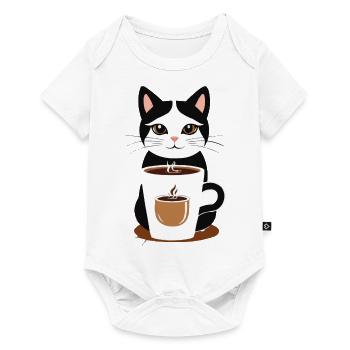 Cat Coffee - Baby Premium short-sleeve bodysuit - white - Front