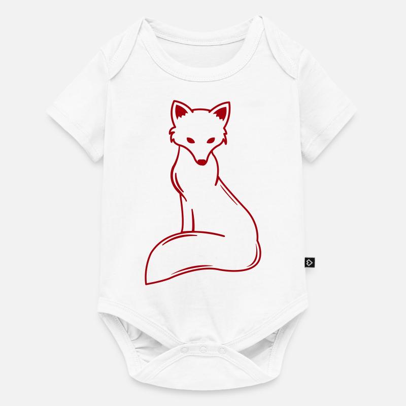 fuchs - Baby Premium Kurzarmbody - Weiß