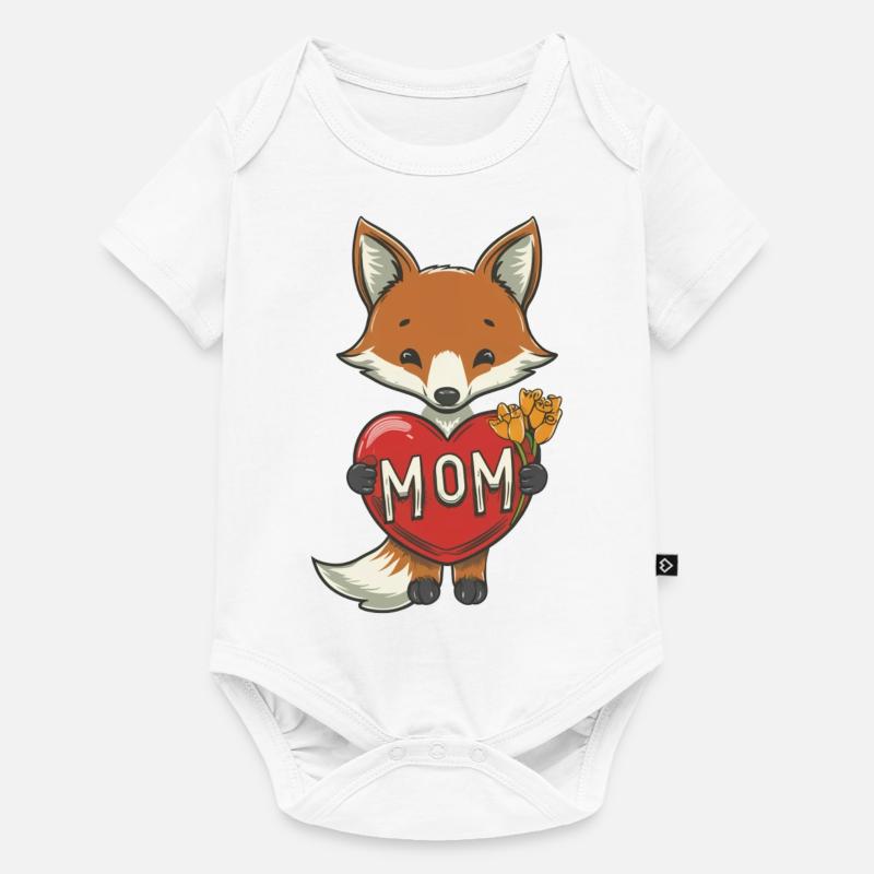 FOX MOM - Baby Premium short-sleeve bodysuit - white