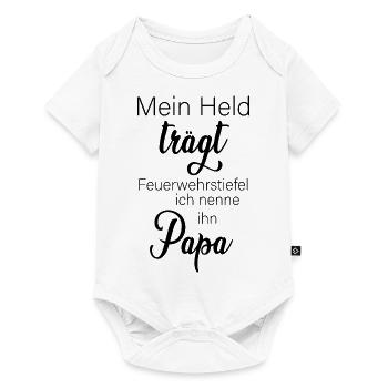 Dada Feuerwehrmann Feuerwehr Geschenk für ein Baby - Baby Premium Kurzarmbody - Weiß - Vorne