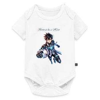 Manga Born to be a Hero BoyJunge Zeichnung Comic - Baby Premium Kurzarmbody - Weiß - Vorne
