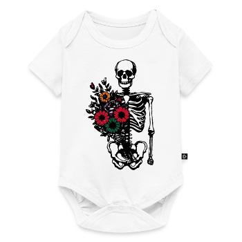 Floral Skeleton - Skeleton Flowers - Baby Premium short-sleeve bodysuit - white - Front