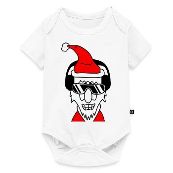Fête Père Noël Cool Noël Hiver Musique - Body à manches courtes Premium Bébé - blanc - Devant