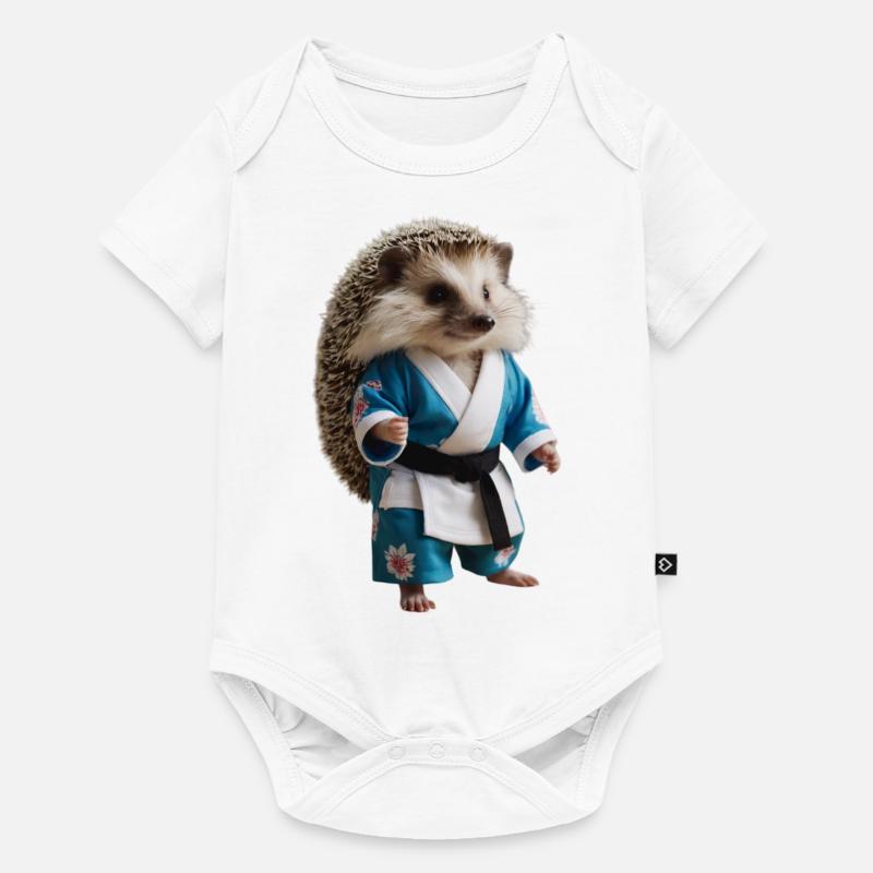 Hérisson sportif - Body à manches courtes Premium Bébé - blanc