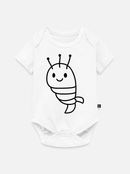 Garnele - Baby Premium Kurzarmbody - Weiß
