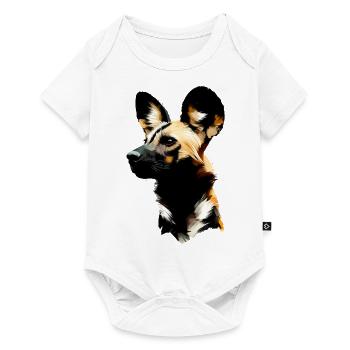 Chien de chasse peint - Body à manches courtes Premium Bébé - blanc - Devant