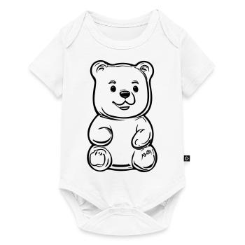 Ours en peluche - Body à manches courtes Premium Bébé - blanc - Devant