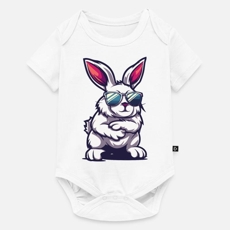 Bunny Comic Cool - Baby Premium short-sleeve bodysuit - white