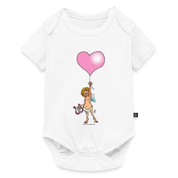 Cupid's Got Balloon Blues: Full Color Design - Baby Premium short-sleeve bodysuit - white - Front