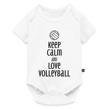 keep calm and love volleyball / love volleyball - Baby Premium short-sleeve bodysuit - white - Front