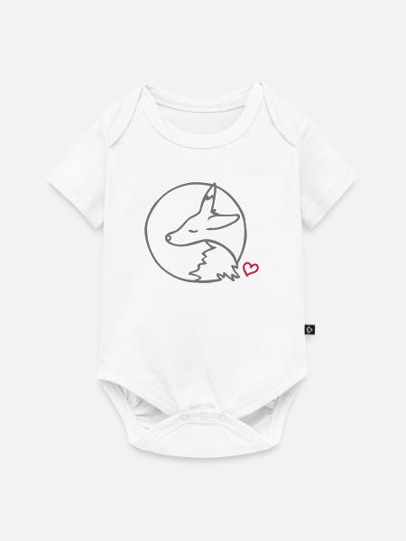 Schlafender Fuchs - Baby Premium Kurzarmbody - Weiß