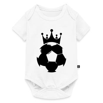 Fußball Football - Baby Premium Kurzarmbody - Weiß - Vorne