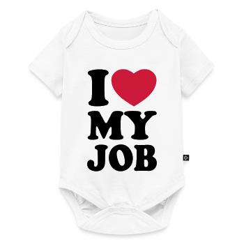 I love my job - J'aime mon travail - Body à manches courtes Premium Bébé - blanc - Devant