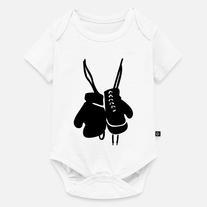 Boxhandschuhe - Baby Premium Kurzarmbody - Weiß