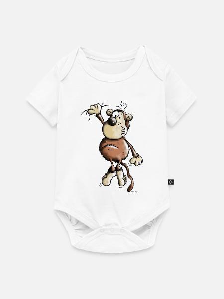 Abenteuerlustiger Affe - Baby Premium Kurzarmbody - Weiß