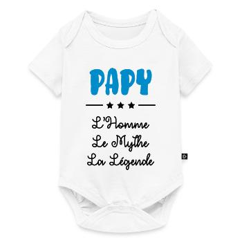 Papy Papi Grand-Père Retraite famille - Body à manches courtes Premium Bébé - blanc - Devant