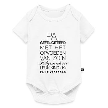 Billet spécial journée pour grand-père et grand-mère - Body à manches courtes Premium Bébé - blanc - Devant