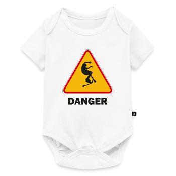 Rollts mit Freestyle DANGER - Baby Premium Kurzarmbody - Weiß - Vorne