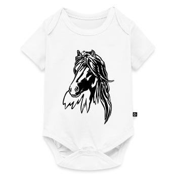 Tête de cheval - Body à manches courtes Premium Bébé - blanc - Devant
