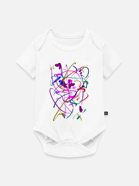 Abstrakt - Baby Premium Kurzarmbody - Weiß