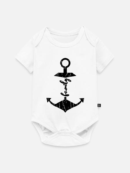 Familien Anker - Baby Premium Kurzarmbody - Weiß