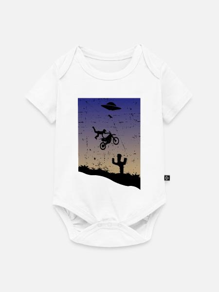 Motocross Stunt - Baby Premium Kurzarmbody - Weiß