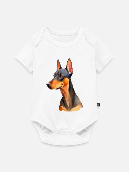 Dobermann - Baby Premium Kurzarmbody - Weiß