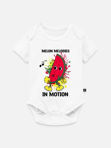 Pfeifende Melone - Baby Premium Kurzarmbody - Weiß