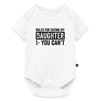 Rules For Dating My Daughter - Body à manches courtes Premium Bébé - blanc - Devant