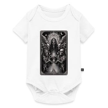 La Faucheuse et les squelettes : le mysticisme gothique - Body à manches courtes Premium Bébé - blanc - Devant