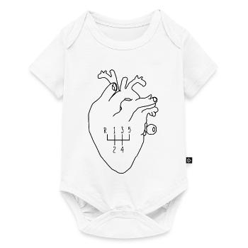 Heart Gear Shift Driver - Baby Premium short-sleeve bodysuit - white - Front