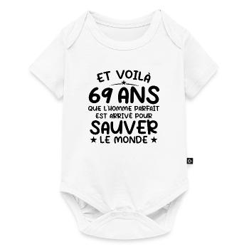 69 Year Old Birthday Gift 69 Year Old Men - Baby Premium short-sleeve bodysuit - white - Front